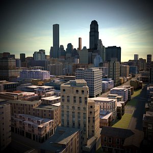 3D model city architecture cityscape