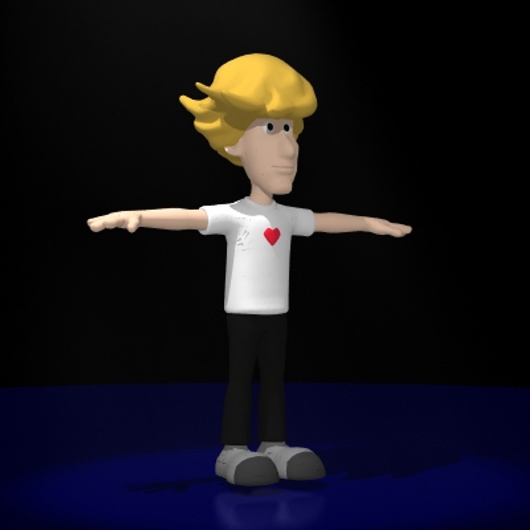 3d Cartoon Teenage Boy Man