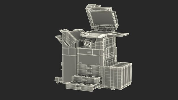 modelo 3d MFP Canon ImageRUNNER ADVANCE 4551i II Escáner y bandejas ...