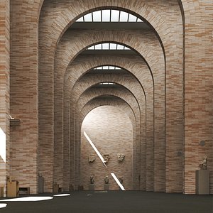Roman Art National Museum Merida - Art gallery - Moneo 3D model