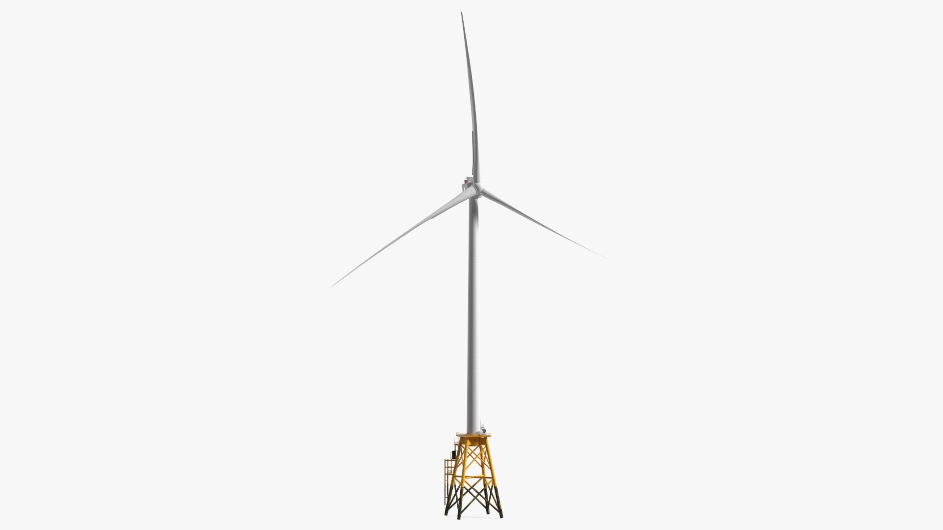 GE Haliade-X Offshore Wind Turbine with Base Frame 3D model preview