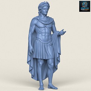 3D Greek God Apollo Print Ready 3D Model