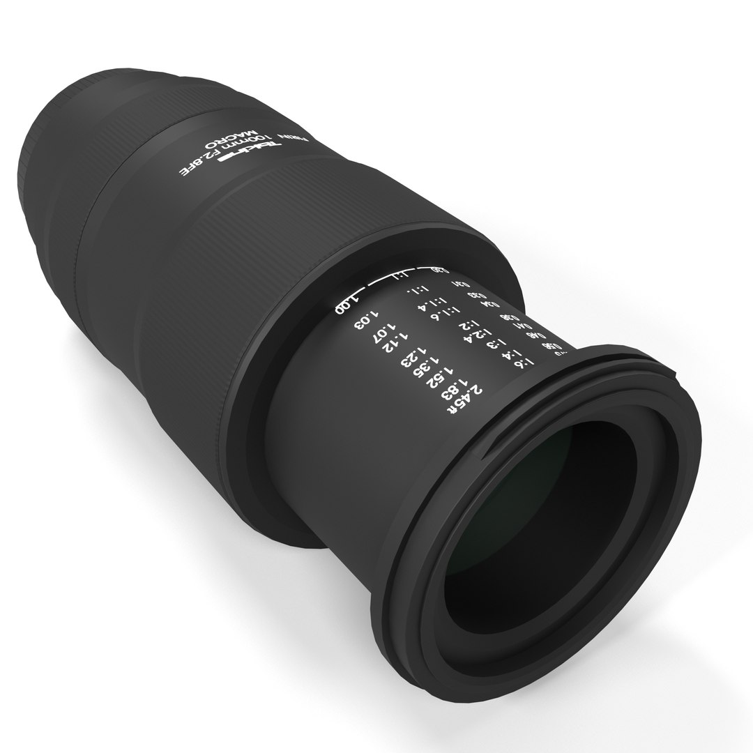 3D Tokina FiRIN  100mm F2 8 FE Macro https://p.turbosquid.com/ts-thumb/2u/AXOvdN/de/4/png/1651593152/1920x1080/fit_q87/4da75b486d338351f8903c1919d8b5b2891c657c/4.jpg