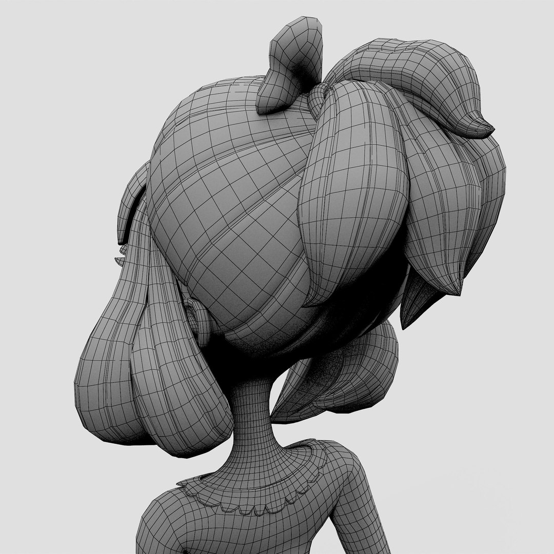 3D celina cartoon girl model - TurboSquid 1337710