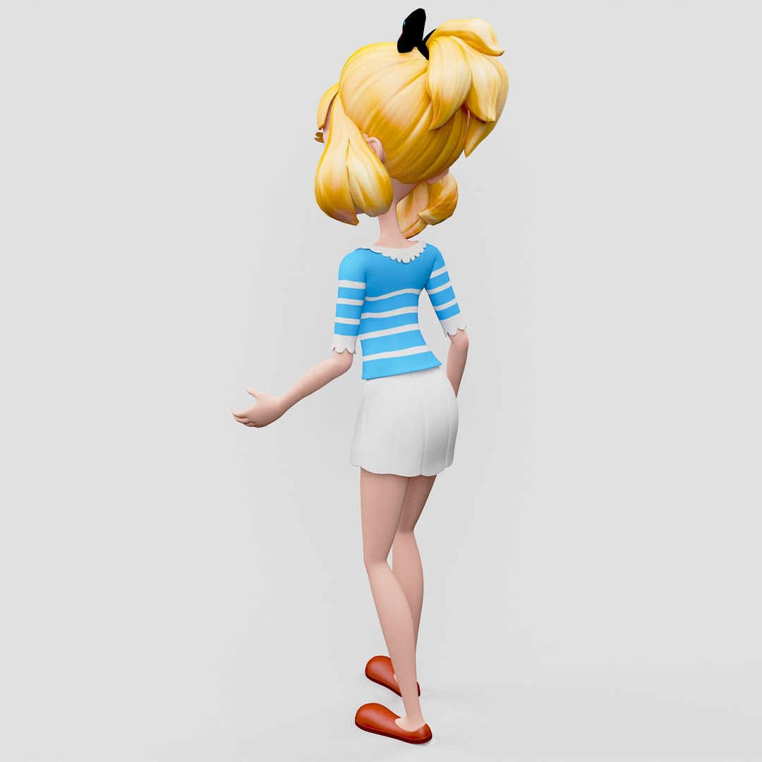 3D celina cartoon girl model - TurboSquid 1337710