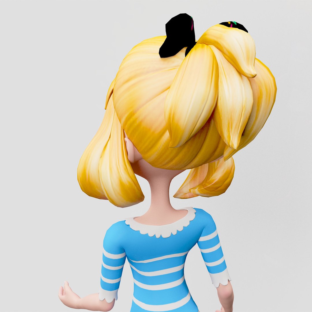 3D celina cartoon girl model - TurboSquid 1337710