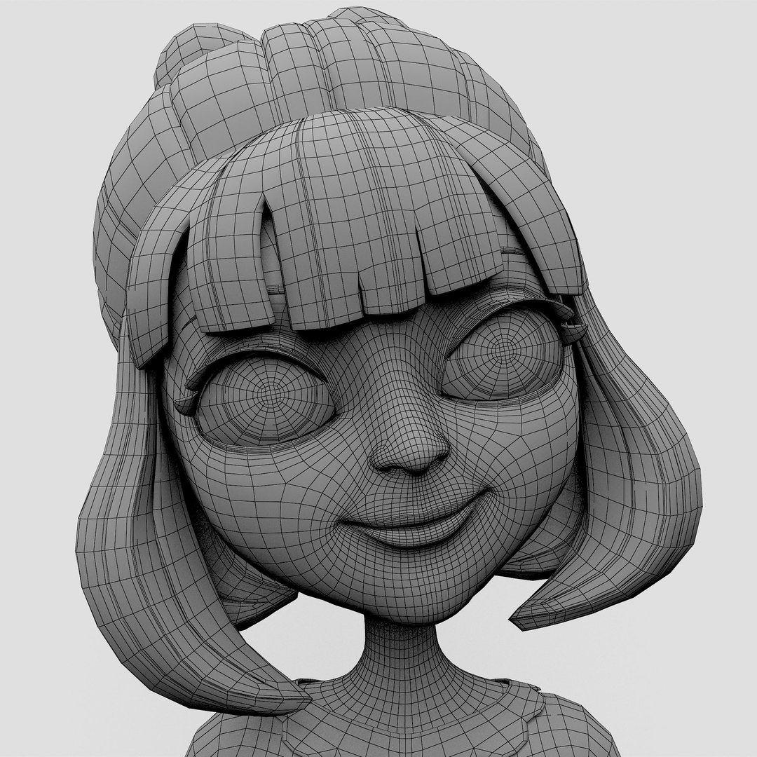 3D celina cartoon girl model - TurboSquid 1337710