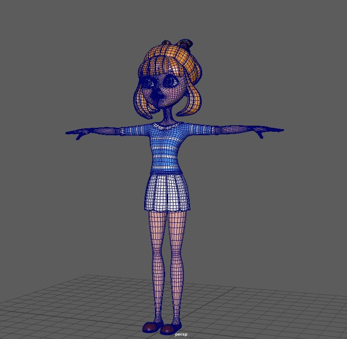 3D celina cartoon girl model - TurboSquid 1337710