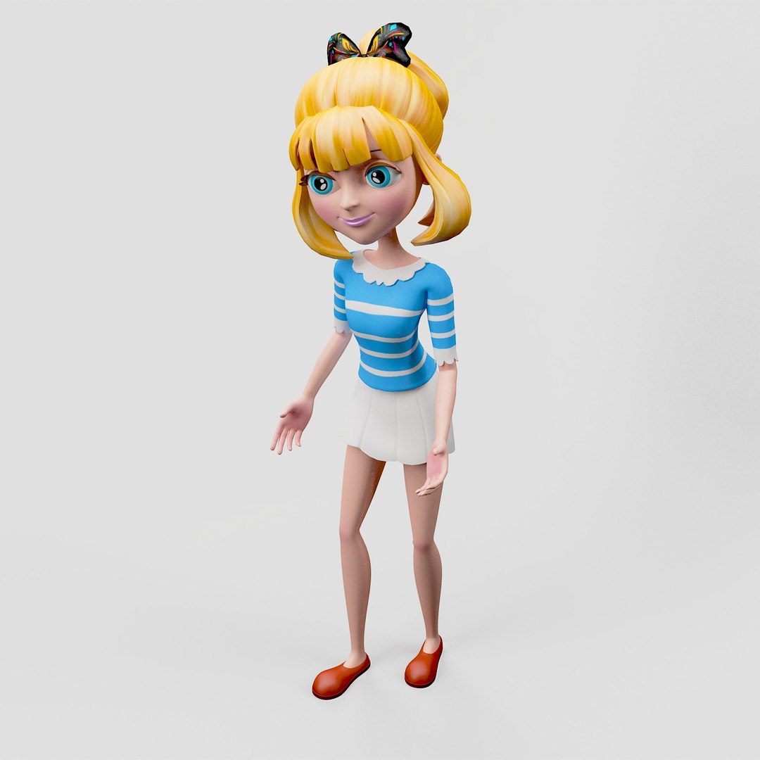 3D celina cartoon girl model - TurboSquid 1337710