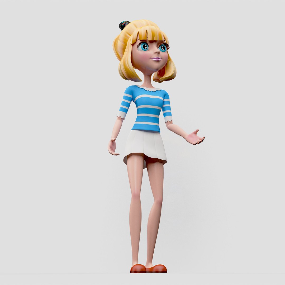 3D celina cartoon girl model - TurboSquid 1337710