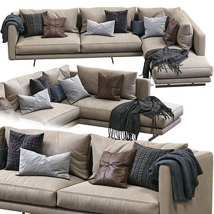 dee leather sofa berto 3D model