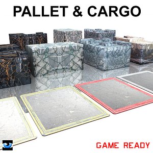 pallet cargo 3d model