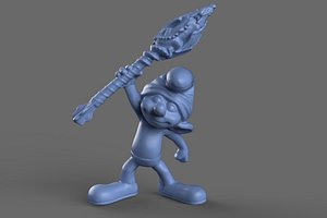3D clumsy smurf toy model