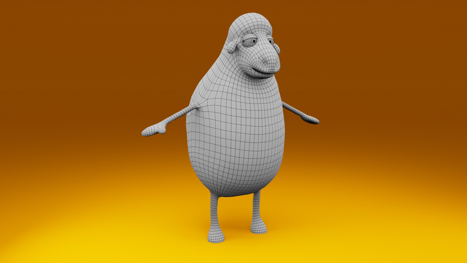 3D Model Stylized Cartoon Anthropomorphic Sheep 3D Model - TurboSquid ...