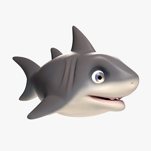 3D shark stylized model