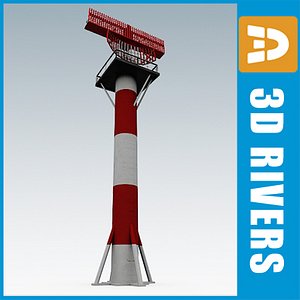3d airport radar model