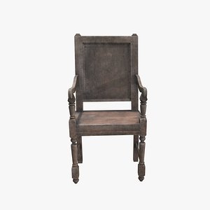 Medieval Chair V8 3D model