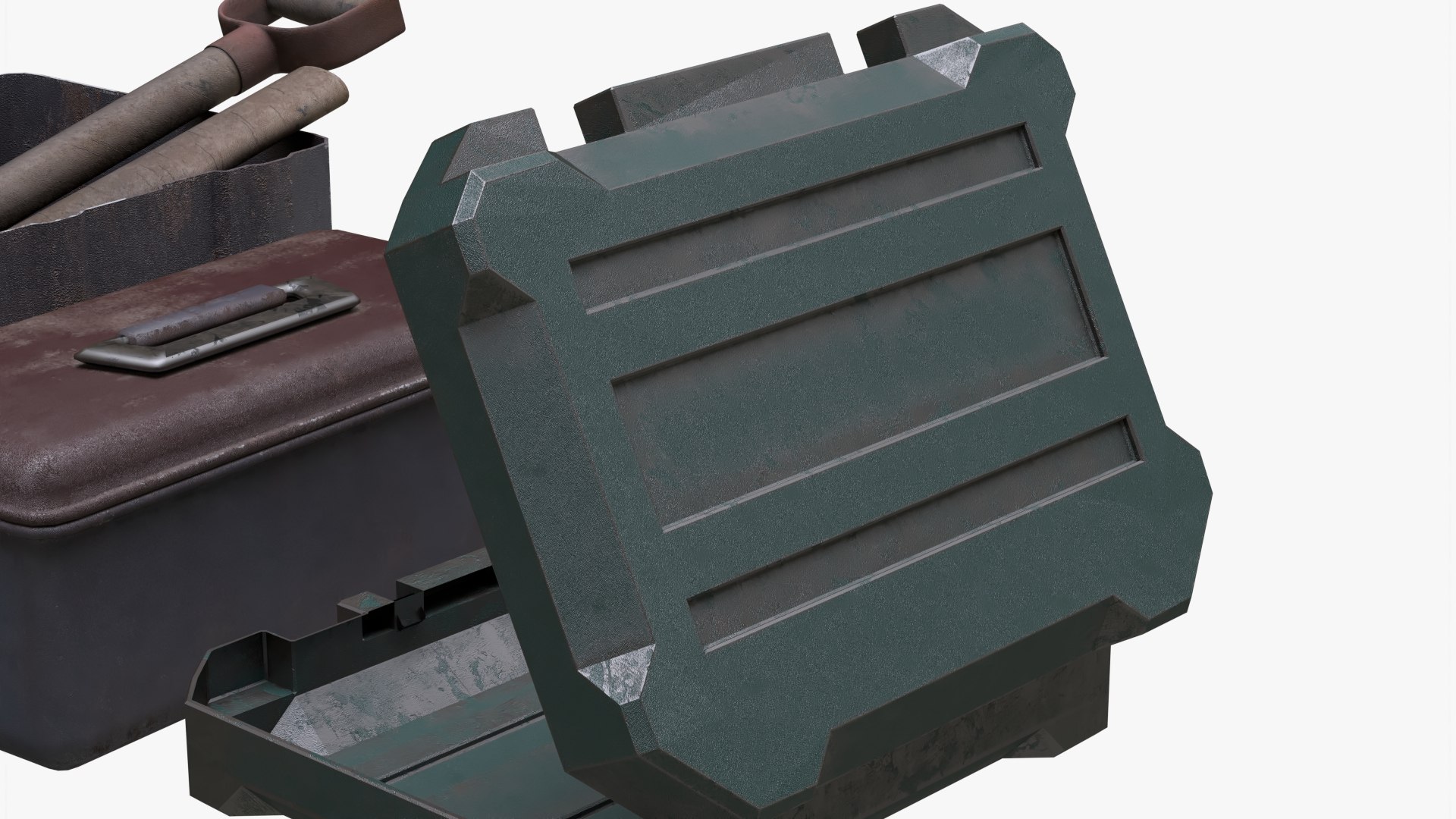 3D Model Old Dirty Full Detailed Toolbox - TurboSquid 2184671