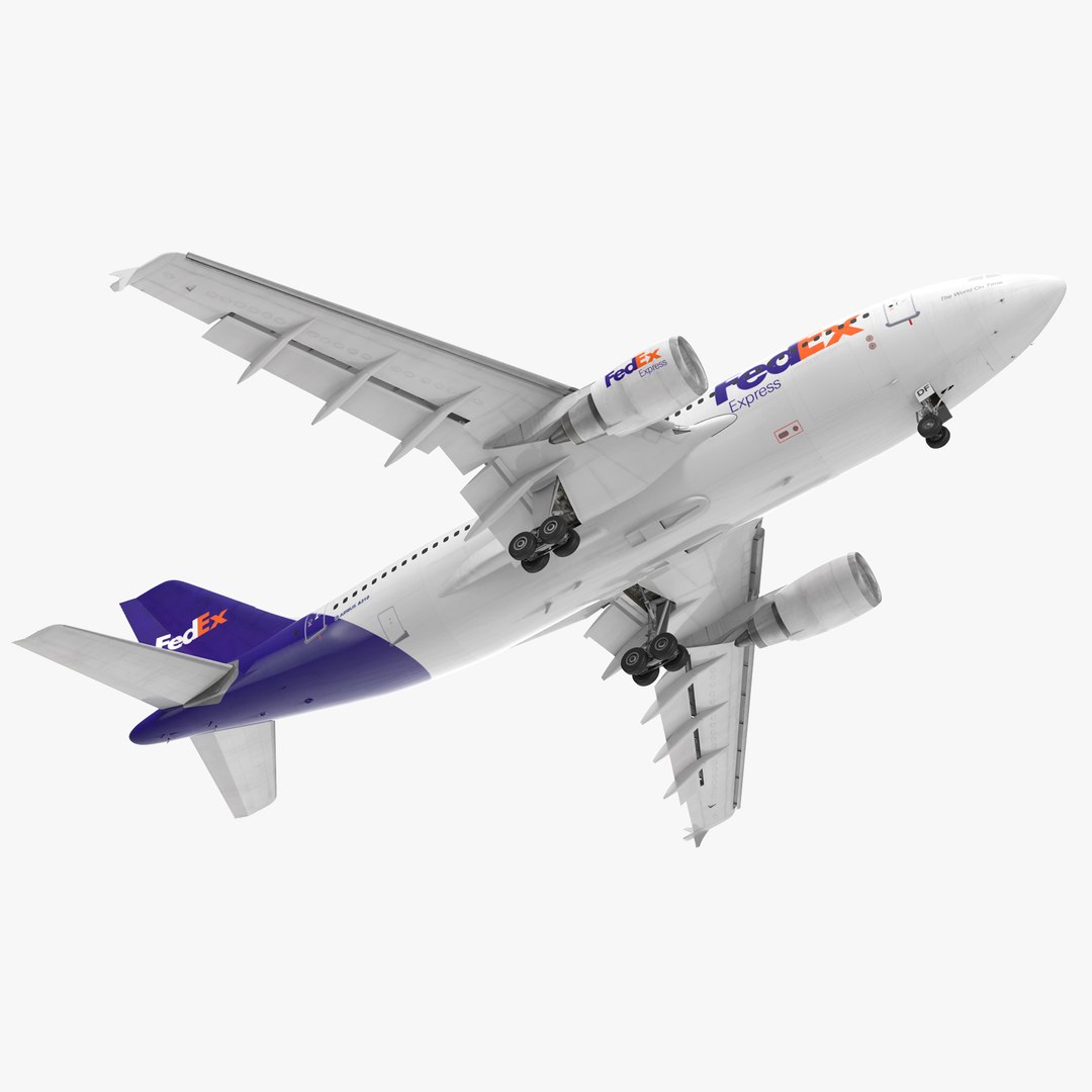 Airbus A310-300 FedEx Rigged 3D Model 3D model preview
