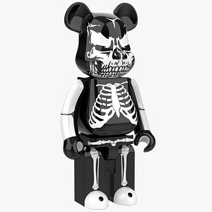 Black Skull BearBrick 3D