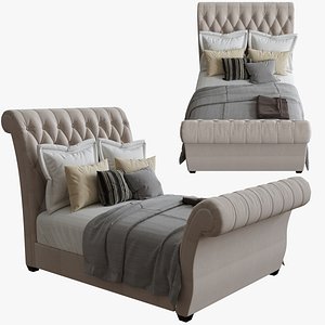 maya waverly taupe king upholstered