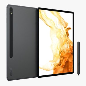 Samsung Galaxy Tab S8 Plus Graphite with S-Pen 3D model
