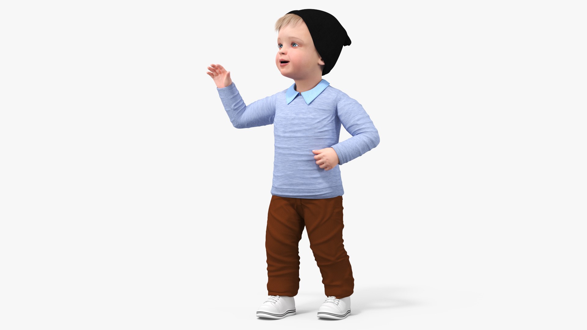 Children Rigged Collection 3D model preview