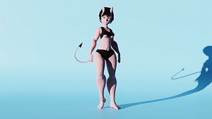 3D character devil girl meru