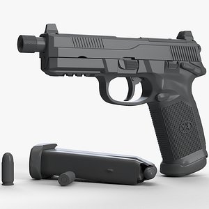 fn fnx-45 tactical untextured 3D model