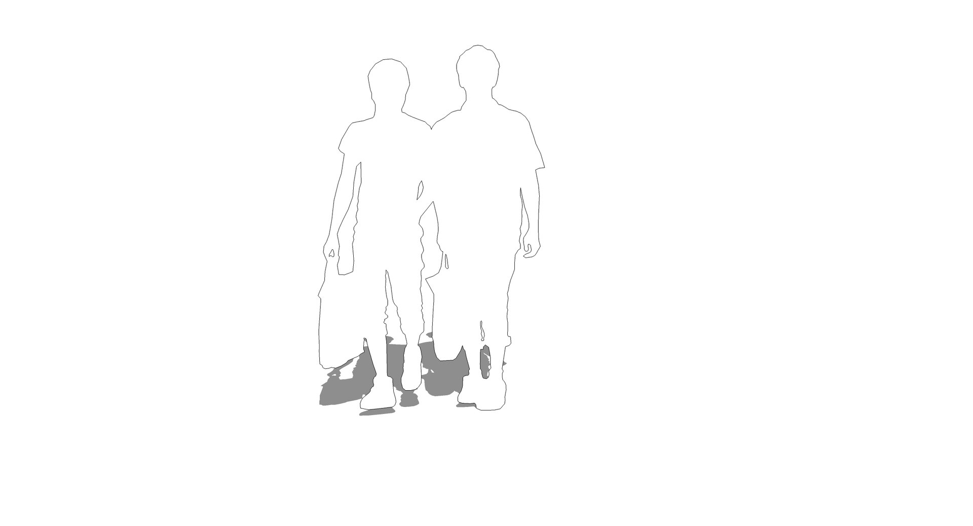 3d 100 People Silhouettes Sketchup