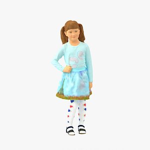 Little girl double ponytail 0794