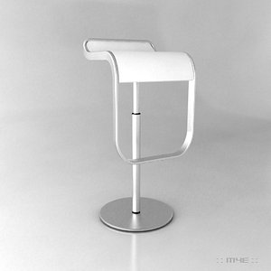 3d contemporary kitchen bar stool model