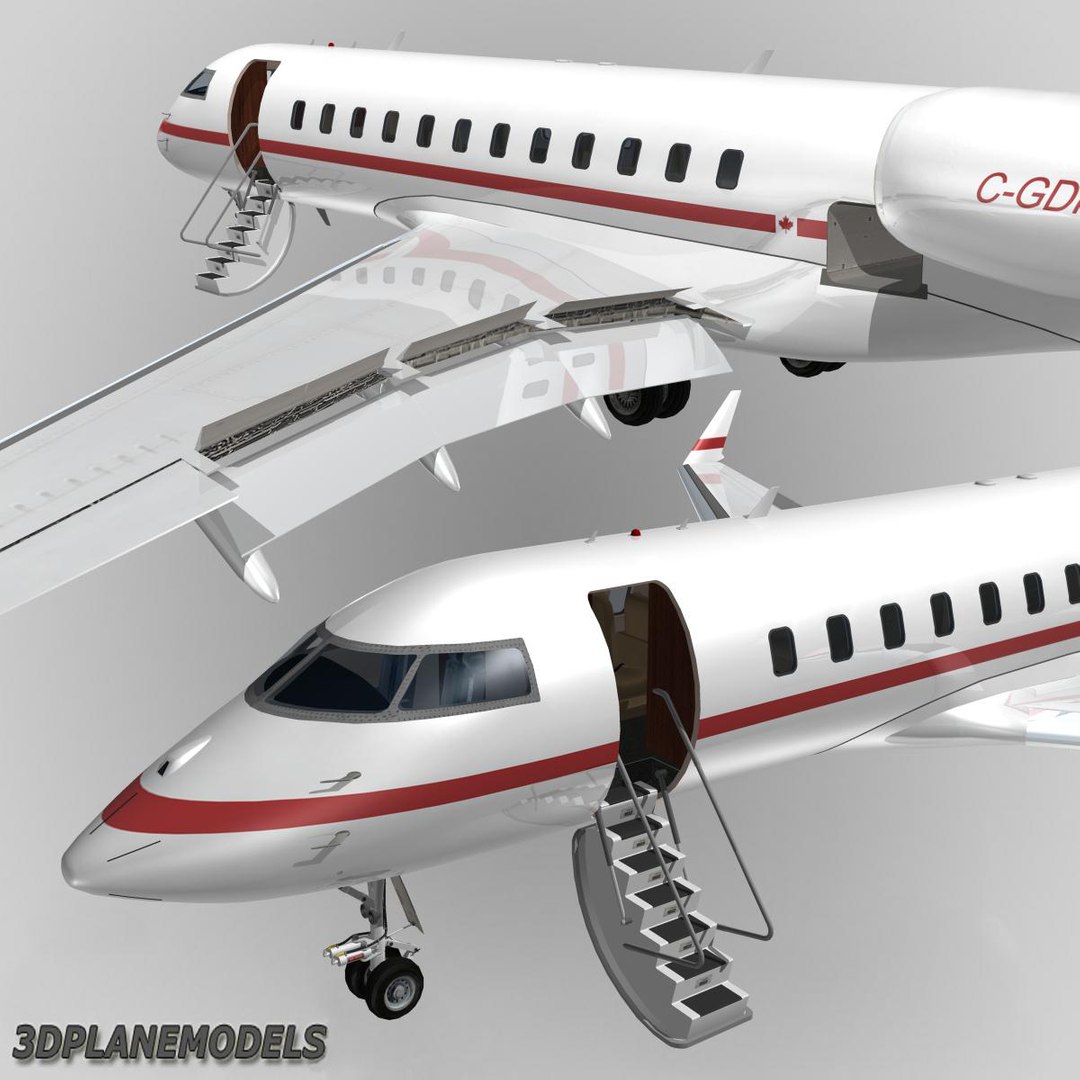 Bombardier Global 5000 3d Model