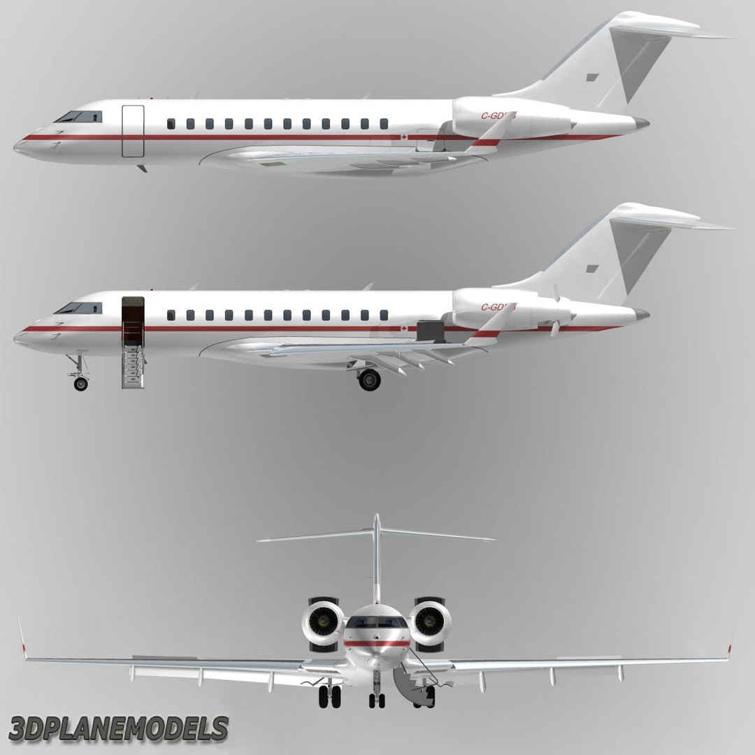 Bombardier Global 5000 3d Model