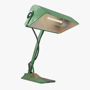 3D Painted Banker Desk Lamp model