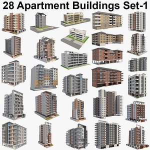 28 Apartment Buildings Set_1
