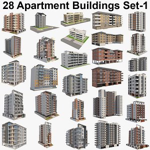 28 Apartment Buildings Set_1