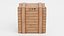 3D wooden crate contains model