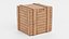 3D wooden crate contains model