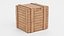 3D wooden crate contains model