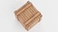 3D wooden crate contains model