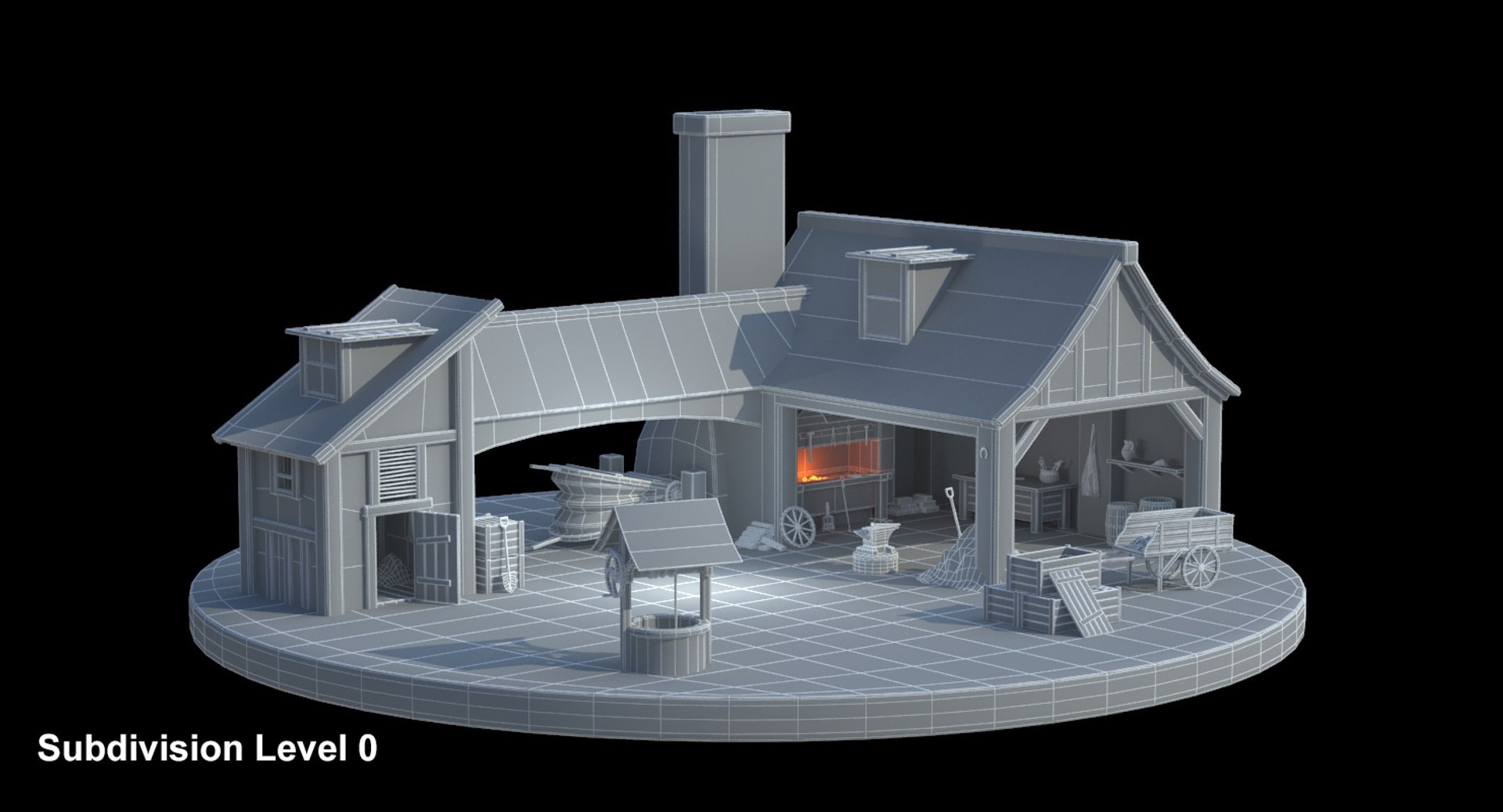 Cartoon Medieval Forge Model - TurboSquid 1350620