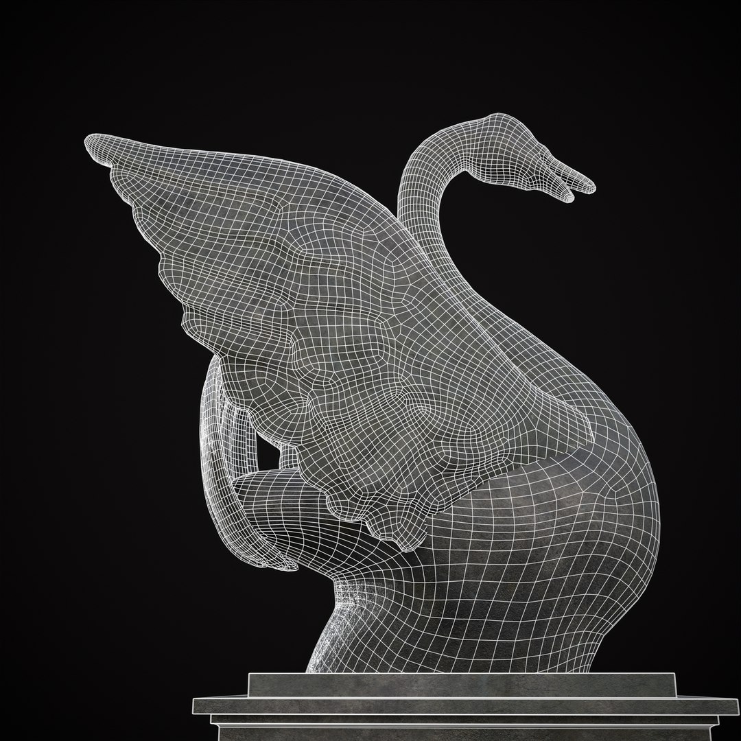 3D Swan Statue - TurboSquid 2079456