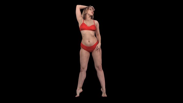 modelo 3d Raw Daily Pose Scan Mia Ropa interior marr n