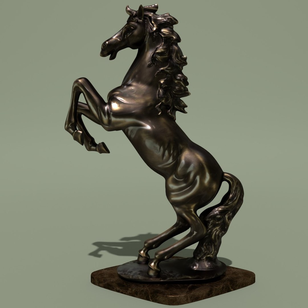 3ds horse statuette