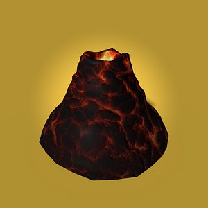 3D volcano mountain landscape