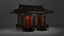 Japanese Teahouse Garden Structures Viewing Pavilions Low-poly 3D model