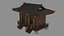 Japanese Teahouse Garden Structures Viewing Pavilions Low-poly 3D model