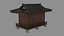 Japanese Teahouse Garden Structures Viewing Pavilions Low-poly 3D model