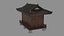 Japanese Teahouse Garden Structures Viewing Pavilions Low-poly 3D model